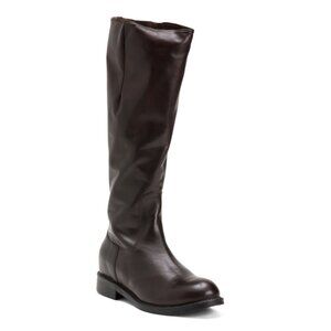OROSCURO Dark Brown Made In Italy Leather High Shaft Boots